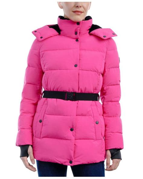 michael kors pink puffer|michael kors puffer coat 2x.